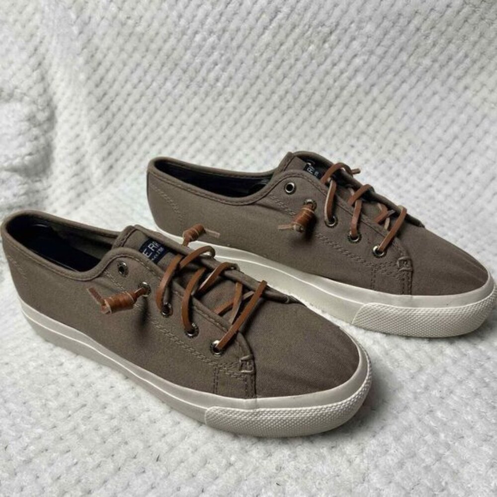 Sperry - Taupe Canvas Slip-On Sneakers‎ - Size 7.5